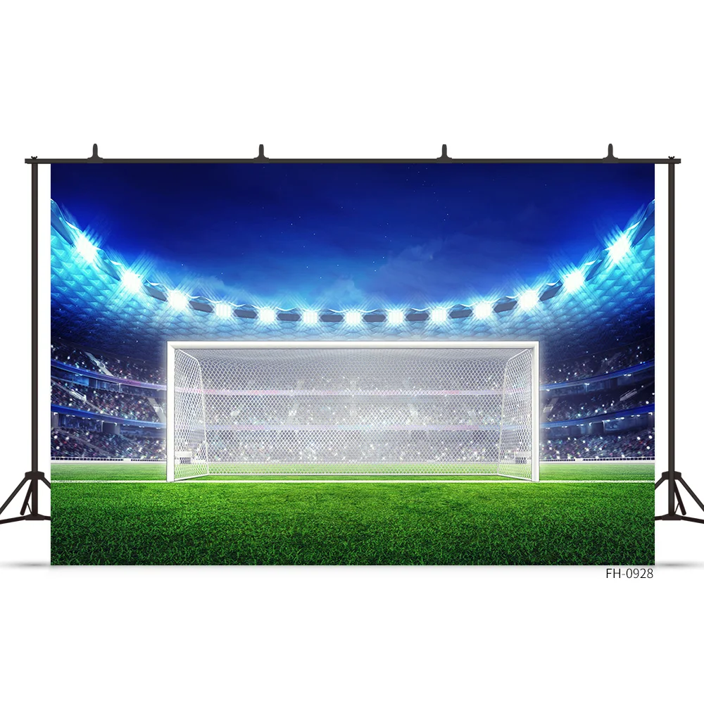 Field Grass Soccer Football Party Stadium Backdrop Photo Studio Boy Baby Kid Birthday Background Banner Poster Photography Props