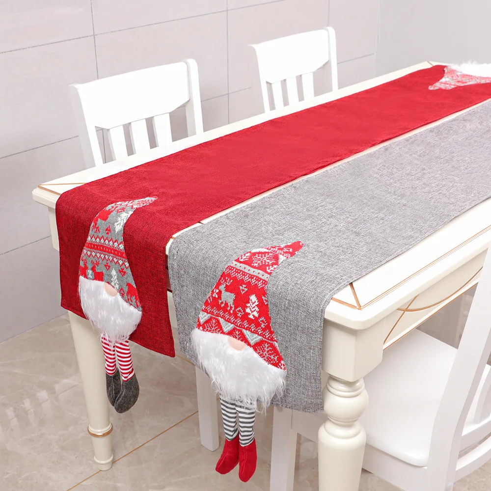 New Christmas decorative Rudolph table runner creative dining table tea table decorative tablecloth mats chair cover wholesale