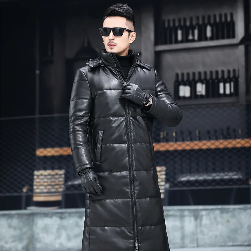 Winter Men's Down Jacket Hooded 90% Duck Down Coat Man Clothes 2020 Thick Warm Long Doudoune Homme Causal Coat Hiver T66