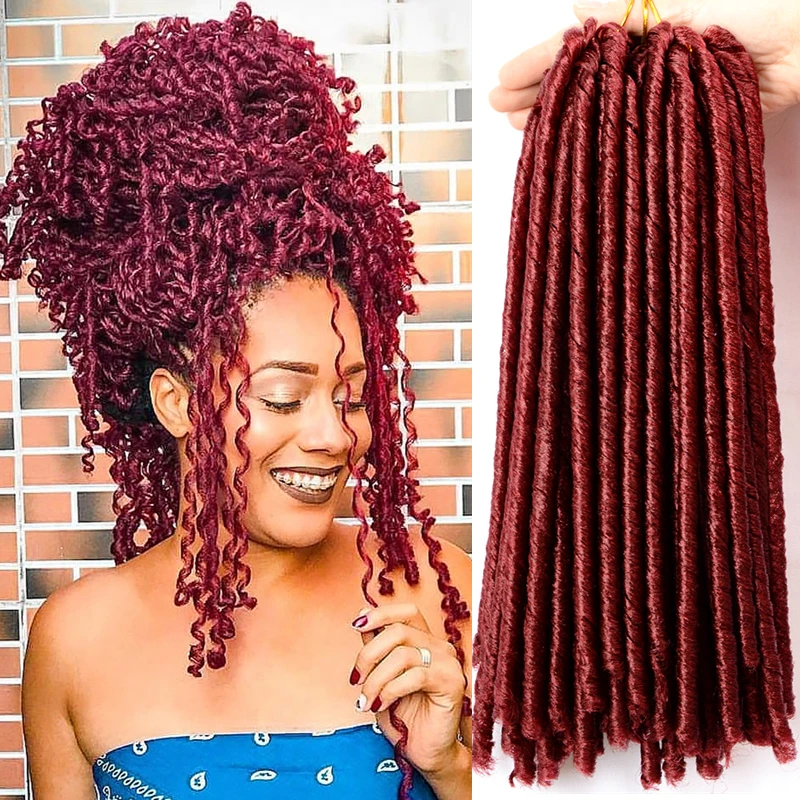 Full Star Häkelzöpfe Synthetische Haarverlängerungen Weiche Faux Locs Schwarz Braun Bug Farbe 70 G/Pack Häkelhaar für Frauen – Detail 8