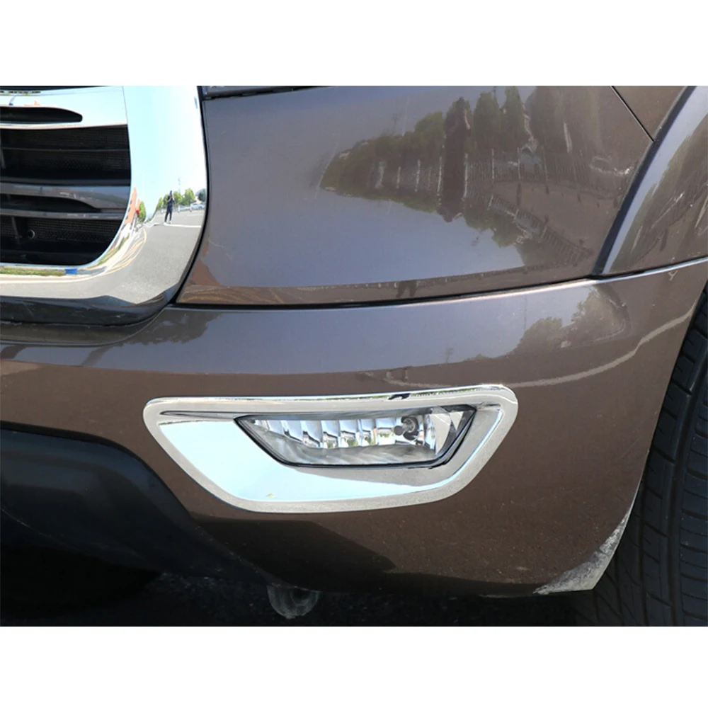 Black Chrome For Great Wall Cannon GWM Poer Ute 2021 2022 accessories Car front fog light lamp frame deco sticker Cover moulding