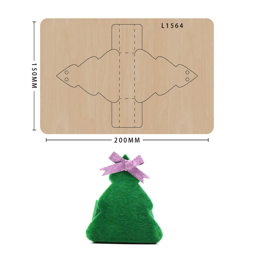 

Wooden Cutting Dies for Scrapbooking, Christmas Gift Box Making, Decor Supplies, Dies Template, New