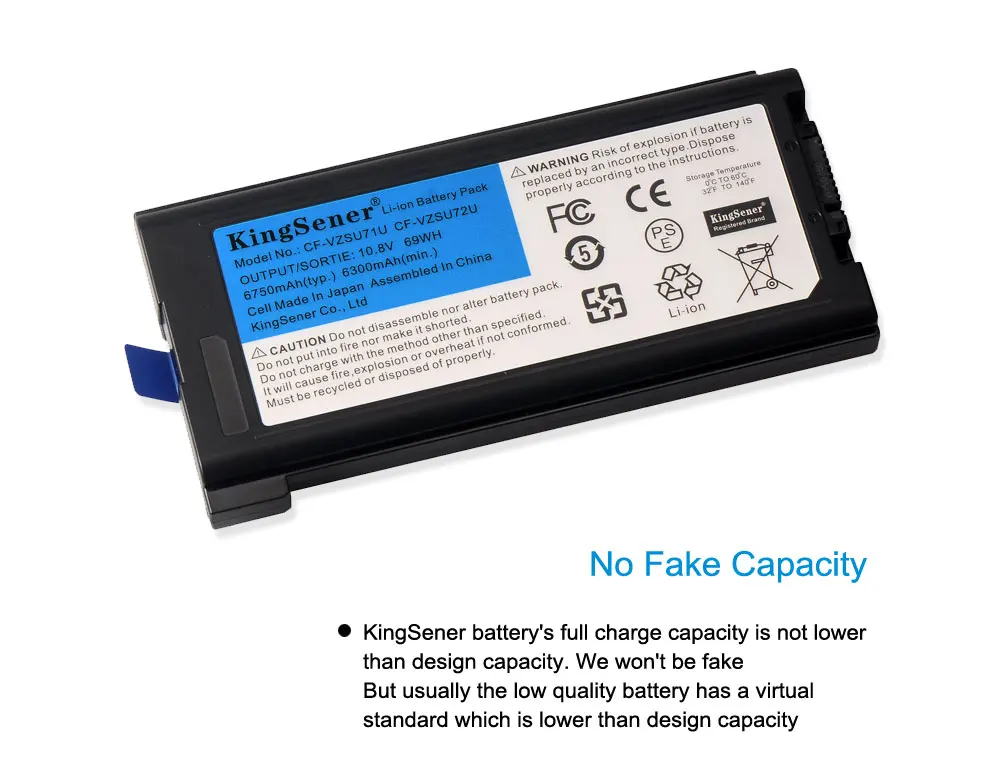 KingSener CF-VZSU72U CF-VZSU71U Laptop Battery For Panasonic Toughbook CF-30 CF-31 CF-53 CF-VZSU46UR CF-VZSU46U 10.8V 6750mAh