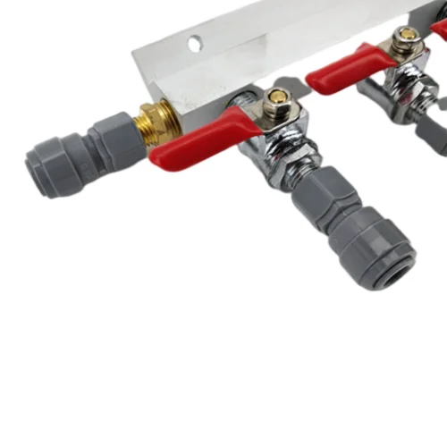 KegLand 3 Output / 3 Way Manifold Gas Line Splitter with Check Valves (1/4\