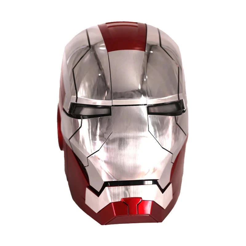 Iron Man Helmet 1:1 Mk5 Voice Control Eyes with Light Model Toys for Adult Electric Wearable Opening and Helmet Birthdays Gifts