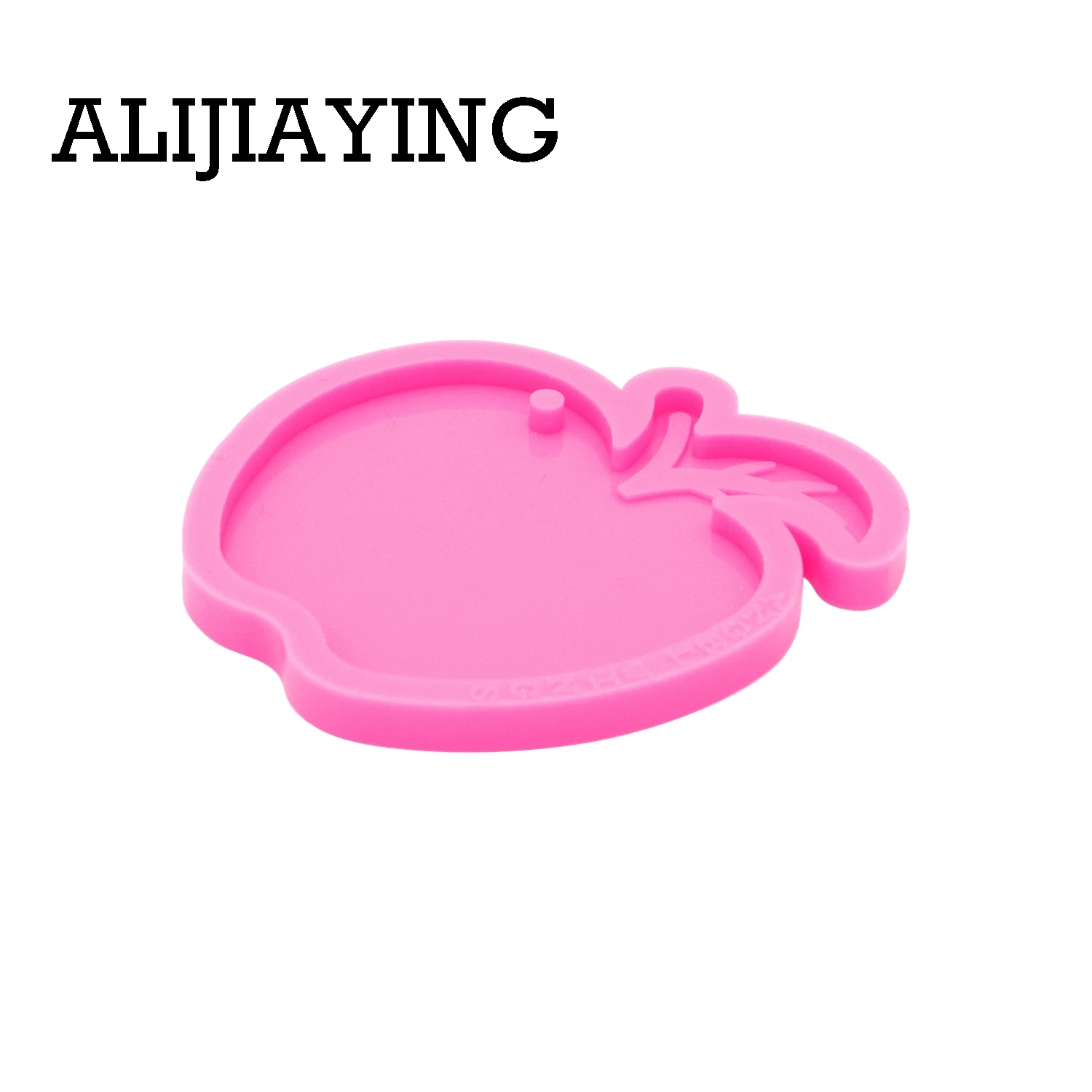 DY0395 Glossy Apple Keychain Mould Silicone Resin Mold for Epoxy Jewelry Making DIY Crafts Necklace