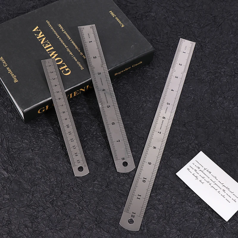 Hot sale 3Pcs Stainless Steel Ruler for Engineering School Office 15cm/20cm/30cm