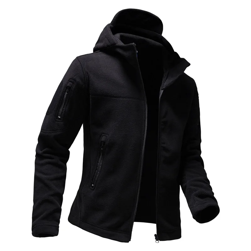 Spring and Autumn New Men\'s Pure Color Windproof Jacket Fashion Hooded Casual Jacket Outdoor Mountaineering Wear