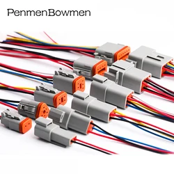 1 Set 2 3 4 6 8 12 Pin Car Deutsch DT Electrical Cable Connectors Male Female Wire Harness Plug DT06-2S DT04-2P
