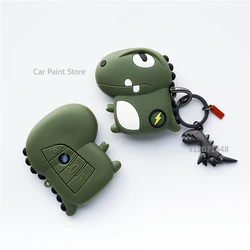 Cute Dinosaur Car Key Fob Cover Case for BMW 3 5 Series E46 E92 E93 E30 E36 E39 E46 E70 x4 x5 x1 g30 PU Auto Key Case For BMW