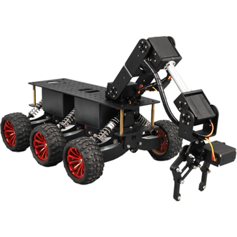 6wd Search And Rescue Platform Robotic Arm Arduino Intelligent Car Damping Car Chassis Off-road Climbing Wifi