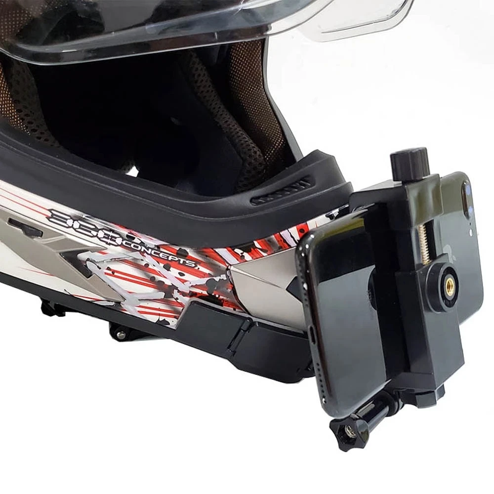 TUYU كامل الوجه خوذة الذقن جبل حامل ل GoPro بطل 11 10 9 SJCAM SJ4000 DJI Insta360 آيفون 14 13 12 دراجة نارية خوذة حامل