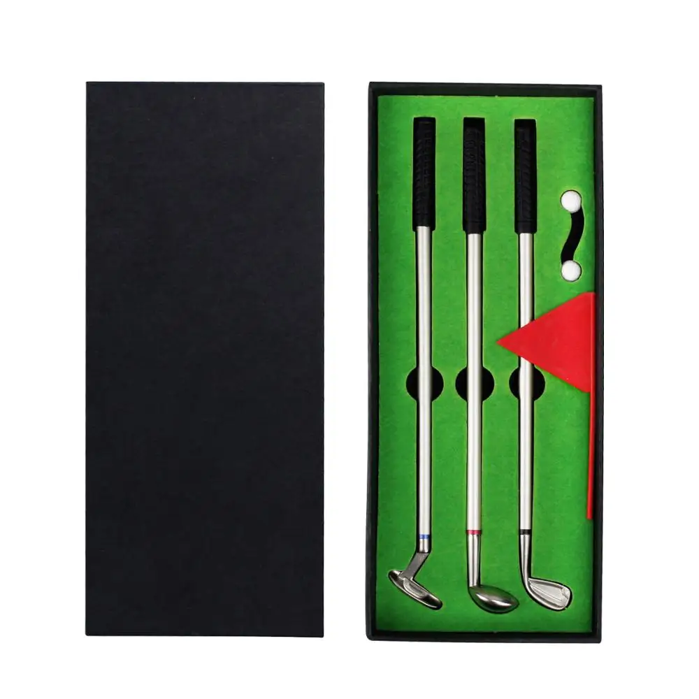 Mini Golf Club Pen Gift Set Desk Decoration Ballpoint Novelty Supplies