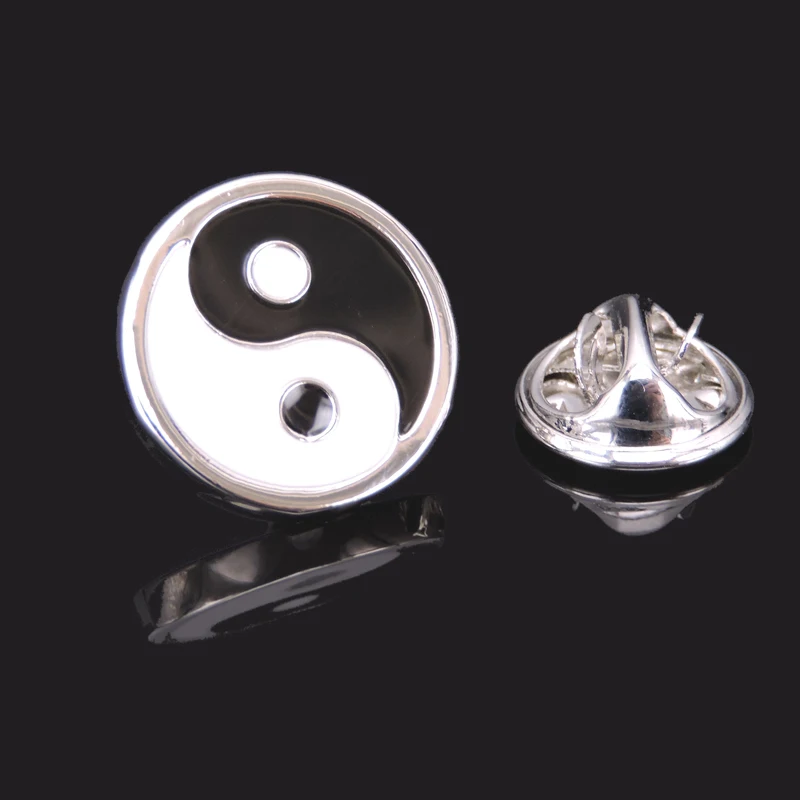Heaven earth circle yin and Yang Taiji Bagua pattern Brooch fashion men's Lapel Pin clothing backpack badge jewelry gift