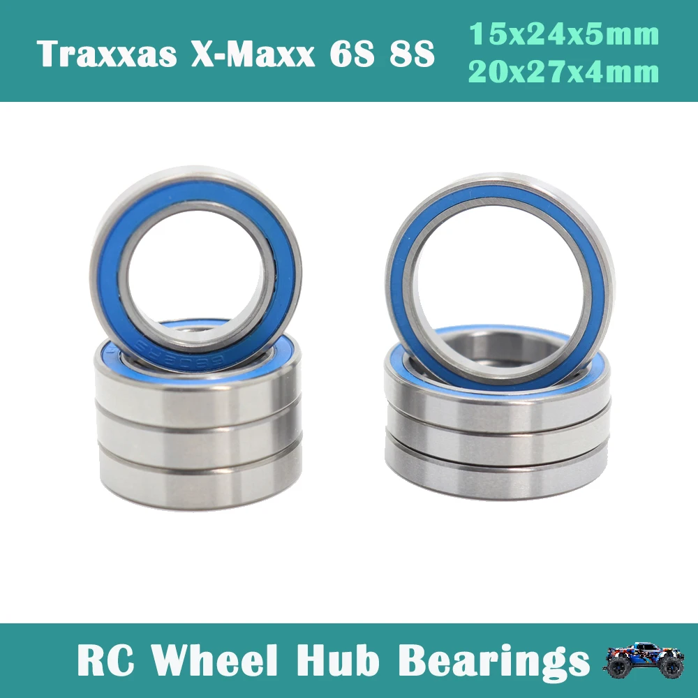 

Подшипники ступицы колеса RC для Traxxas X-Maxx 6S 8S, 15x24x5mm-20x27x4mm набор шариковых подшипников (выбор 8 шт)