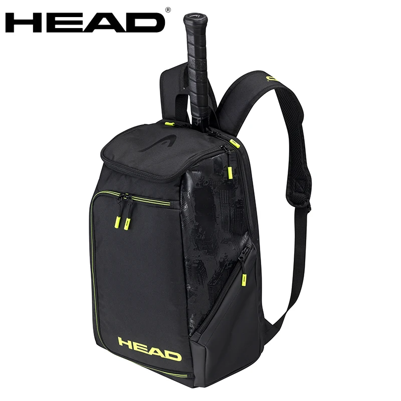 New Arrival HEAD Black Yellow Tennis Backpack Extreme Nite 2 Pack Tenis Squash Racket Bag Men Women Outdoor Gym Sports Backpack