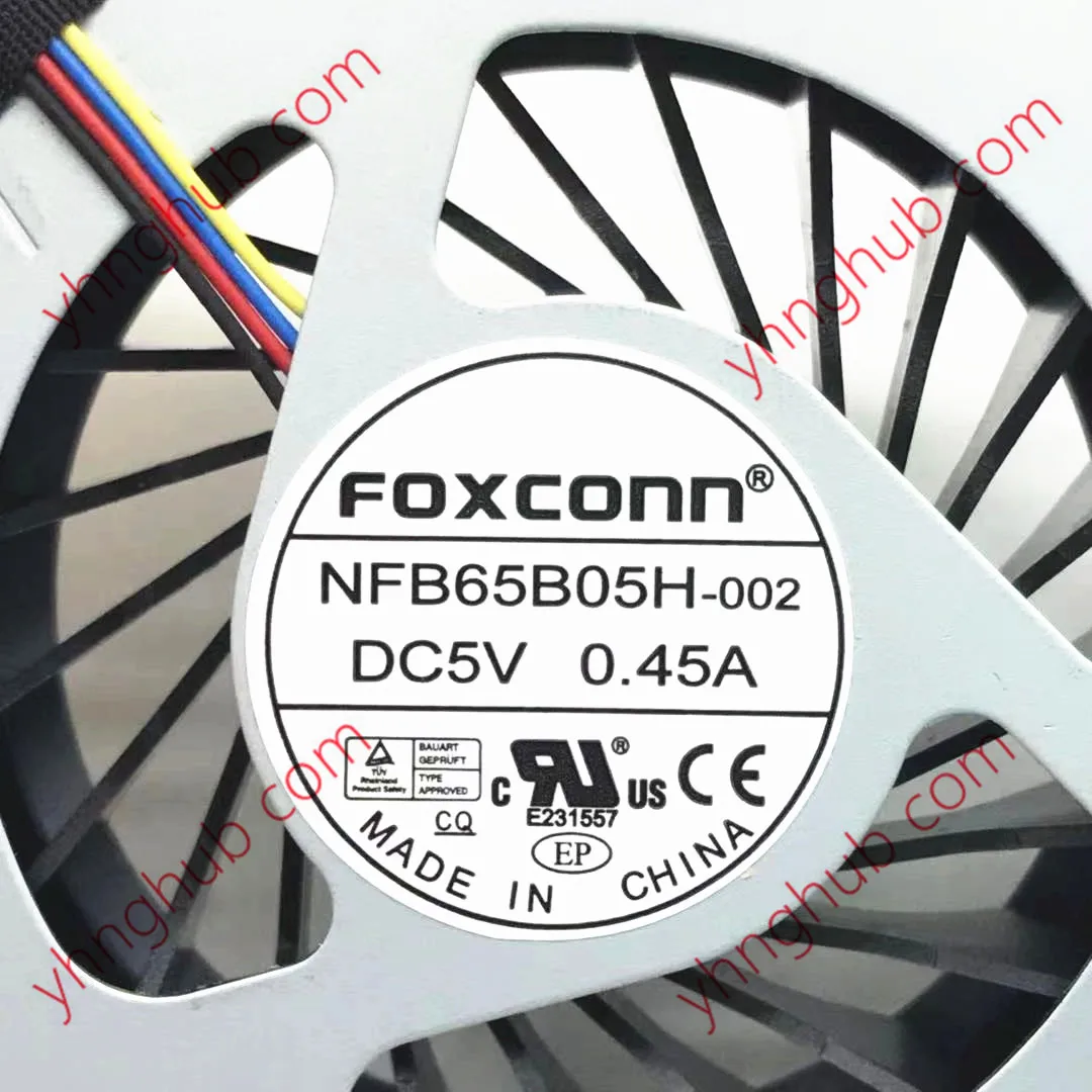 Imagem -03 - Foxconn Nfb65b05h002 Fsfa10m dc 5v 0.45a Ventilador de Refrigeração do Servidor de Fios