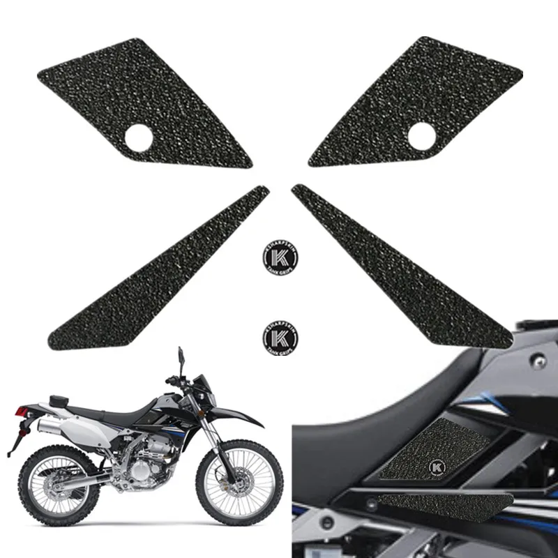 

Motorcycle Tank Grip Fuel Decal Sticker For KAWASAKI KLX 250S CAMO 250s Traction Pad Side Knee Grip Friction Protector Stickers