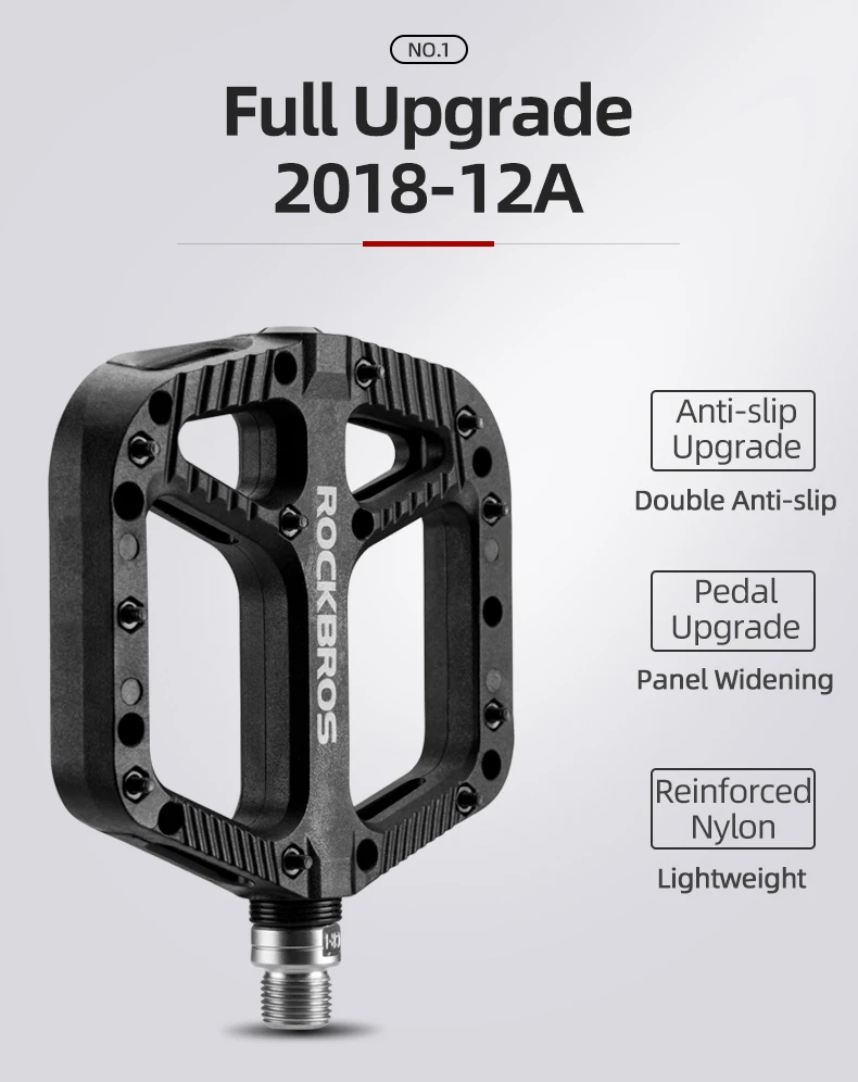 ROCKBROS Ultraleicht Dichtung Lager Fahrrad Pedale Radfahren Nylon Road bmx Mtb Pedale Flache Plattform Fahrrad Teile Zubehör – Detail 5