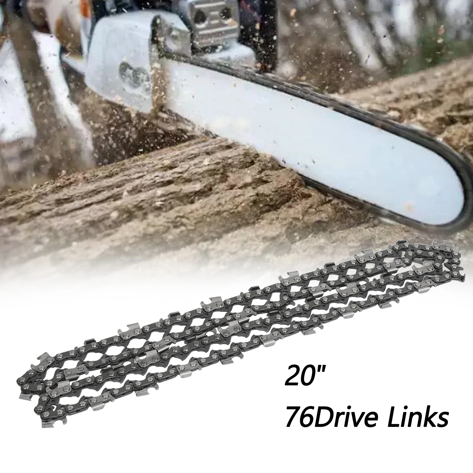 Areyourshop 20 inch Chainsaw Saw Chain 325 pitch 058 gauge 76DL  76 Drive Links Electrical Tools Accessories For Cutting Lumber