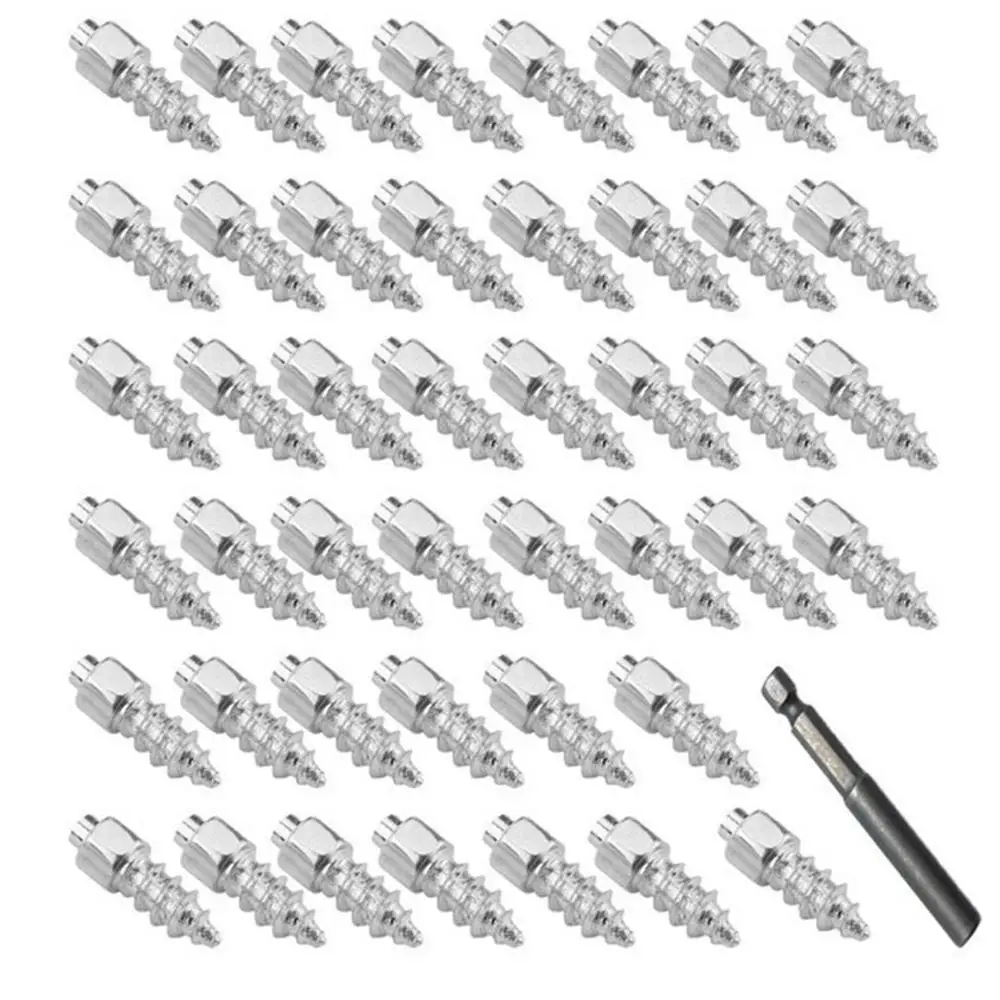 100PCS 4*12mm 9mm Snow Screw Tire Studs Anti Skid Falling Spikes Wheel Tyres For Car Motorcycle Bicycle For Winter Emergency