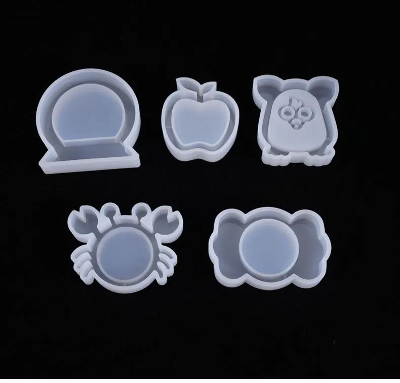 Owl Crab Crab Apple Candy Badge Silicone Mold Epoxy Mold Used for Pendant Pendant Keychain Mobile Phone Chain Sweater Chain