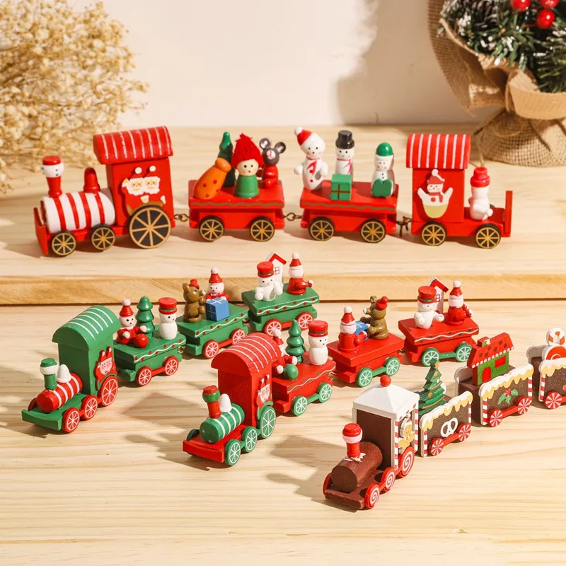 Merry Christmas Train Set Toy Presents Chrisrmas Home Decor Pendant Ornaments Christmas Gift for kids Navidad 2022 New Year 2023