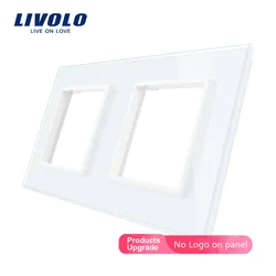 Livolo Luxury Grey Pearl Crystal Glass, 150mm*80mm, EU standard, Double Glass Panel For Wall Switch&Socket,VL-C7-SR/SR-11/12/13