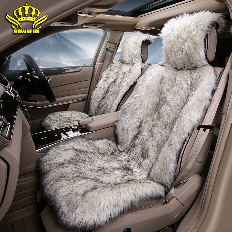 Plush car seat cover Fax fur car seat cushion high quality car interior universal Fit for Toyota Kia Lada Volkswagen Hyundai