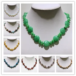 Natural Crystal Agates Malachite Tiger Eye Stone Round Beads for DIYHandmade  Jewelry Making Necklace Retro Style 18 Inches