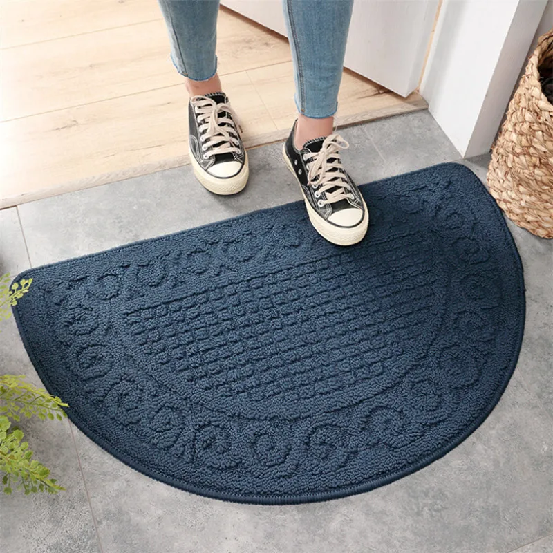 Einfarbig Retro Semi-rund Staub Entfernung Tür Matte Hause Haushalt Bad Nicht-slip Boden Teppich – Detail 9