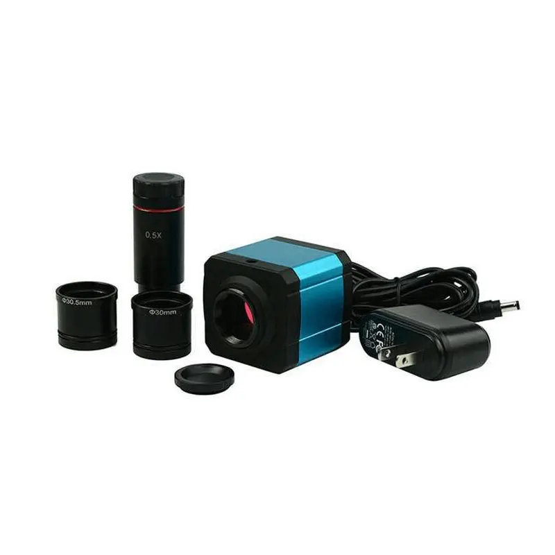 Fotocamera per microscopio digitale con attacco C da 14mp 1080P TF Card videocamera industriale USB compatibile HDMI con adattatore per obiettivo