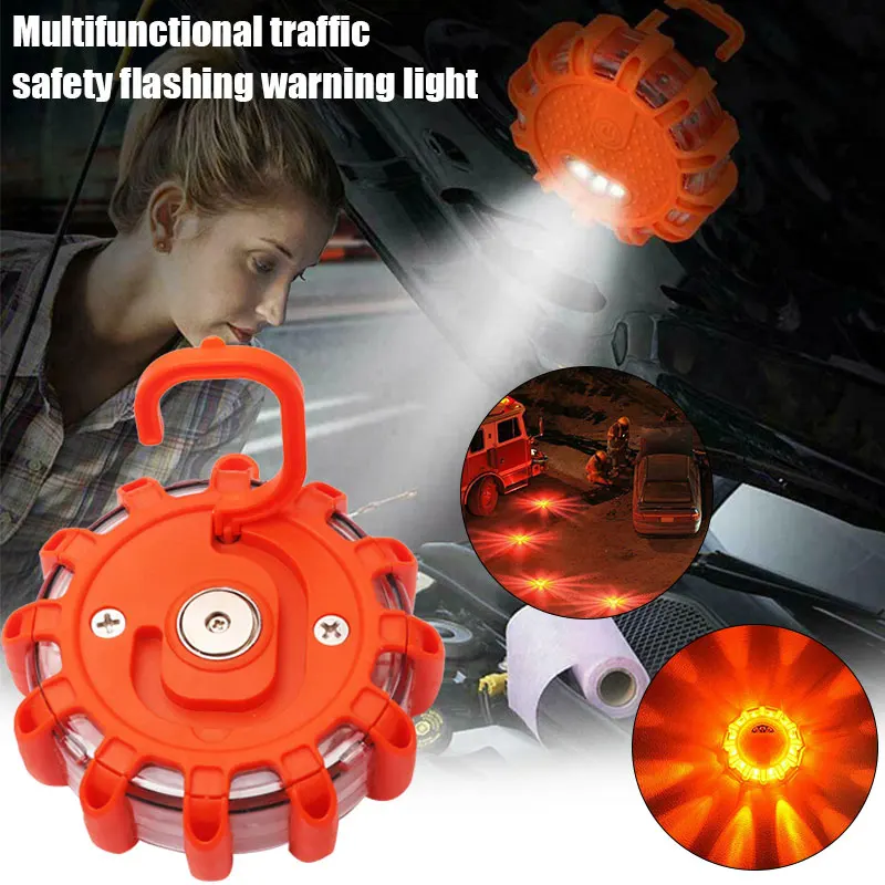 LED Road Flares Flashing Warning Light Emergency Disc Safety Light Flashing Roadside Beacon Warning F-Best 스트로브 led경광등 سفتي شرطه