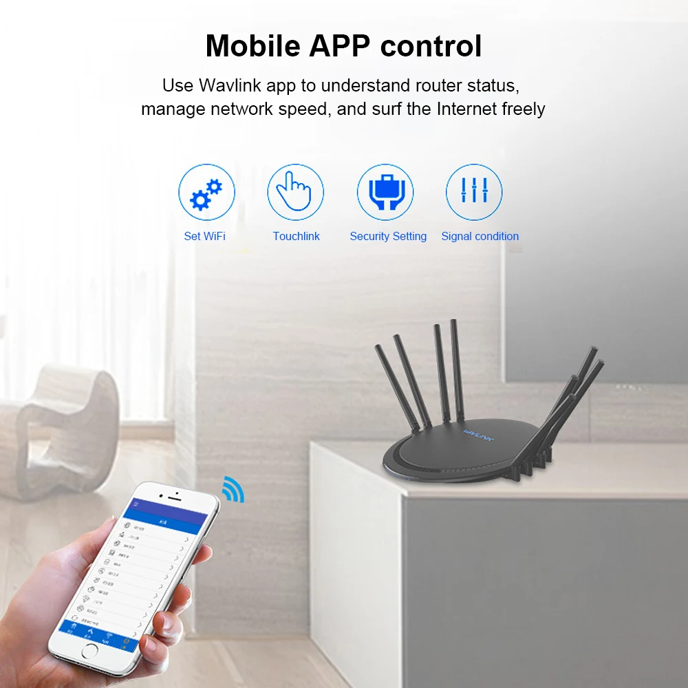 Wavlink AC3000/2100/1200 Gigabit Wireless Wifi Router WiFi Range Extender 5Ghz 2.4G Wi-Fi Repeater High Gain Antennas Easy Setup