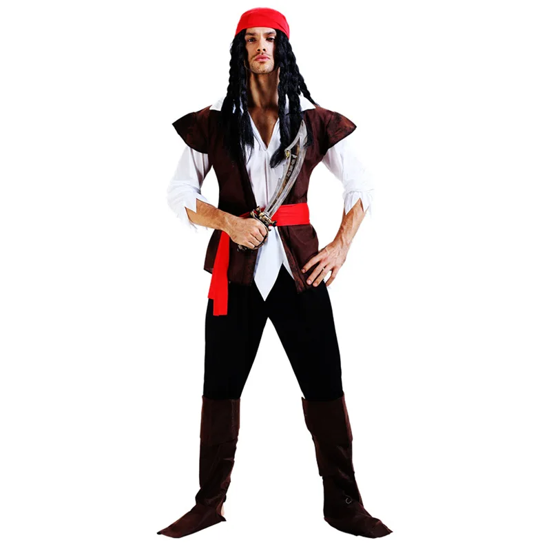 Women Men Boy Girl Male Pirates Costume Adults Masquerade Cosplay Clothing Theme Party Dress   Christmas  Halloween