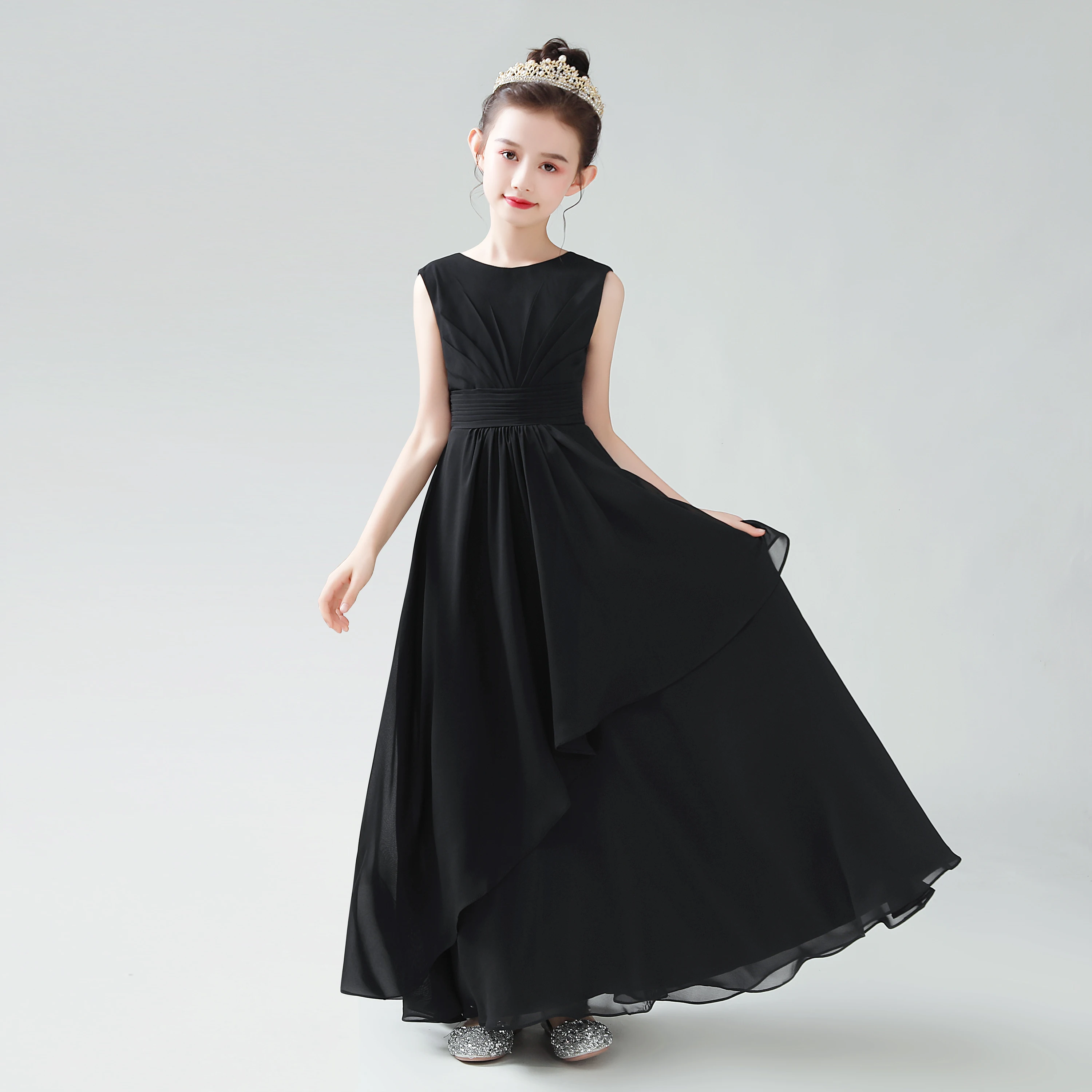 Dideyttawl-vestido de gasa personalizado para niña, vestido de flores para fiesta de boda, primera comunión, vestidos de novia pequeños, dama de