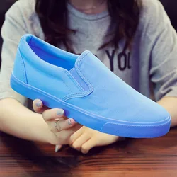 New  Korean canvas shoes men's slip-on shoes Spring Autumn Blue breathable casual shoes trend student sports shoes