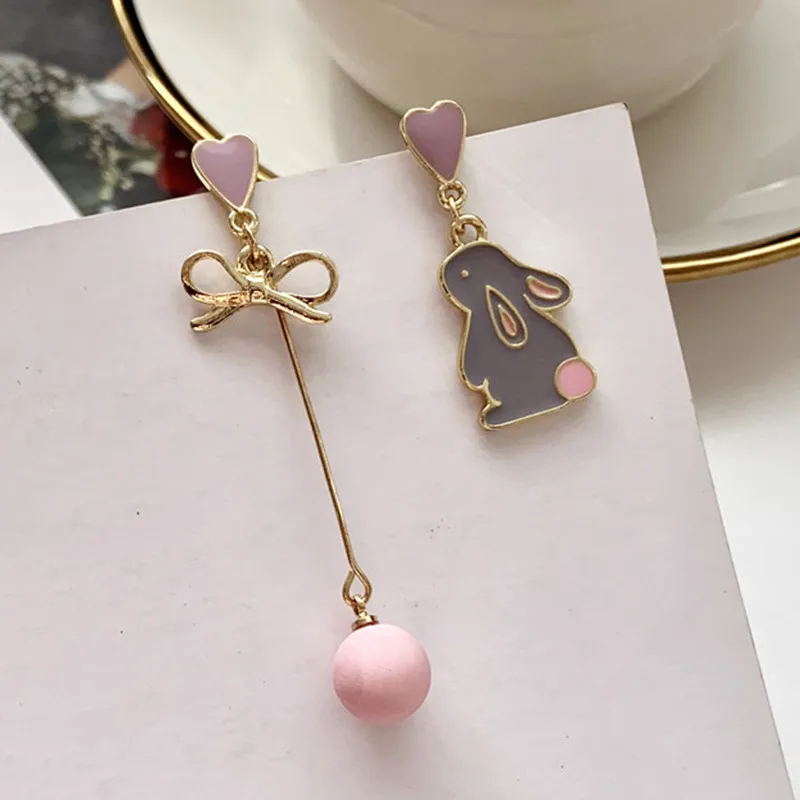 Chinese Style Folding Fan Crane Carp Lotus Asymmetrical Long Tassel Dangle National Style Earrings for Women Jewelry Gift
