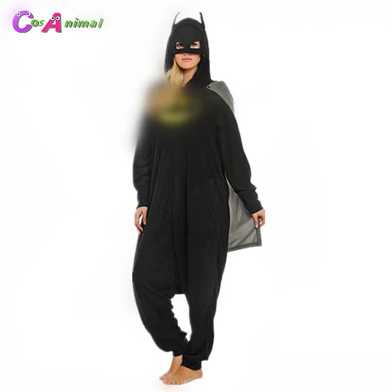 

Super Bat Hero Adult's Polar Fleece Kigurumi Women and Men Cartoon Onesies Pajama For Halloween Carnival Masquerade Party