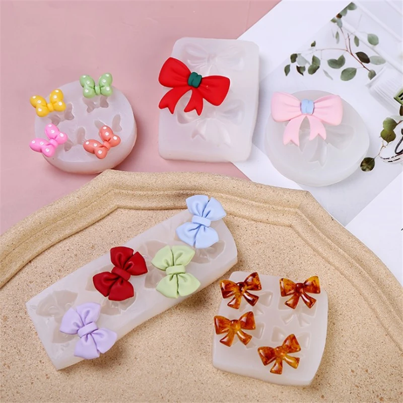 Cartoon Bow Tie Silicone Mold For Chocolate Fondant Jelly Candy Cake Decoration Baking Tool Bow-knot Resin Art Moulds