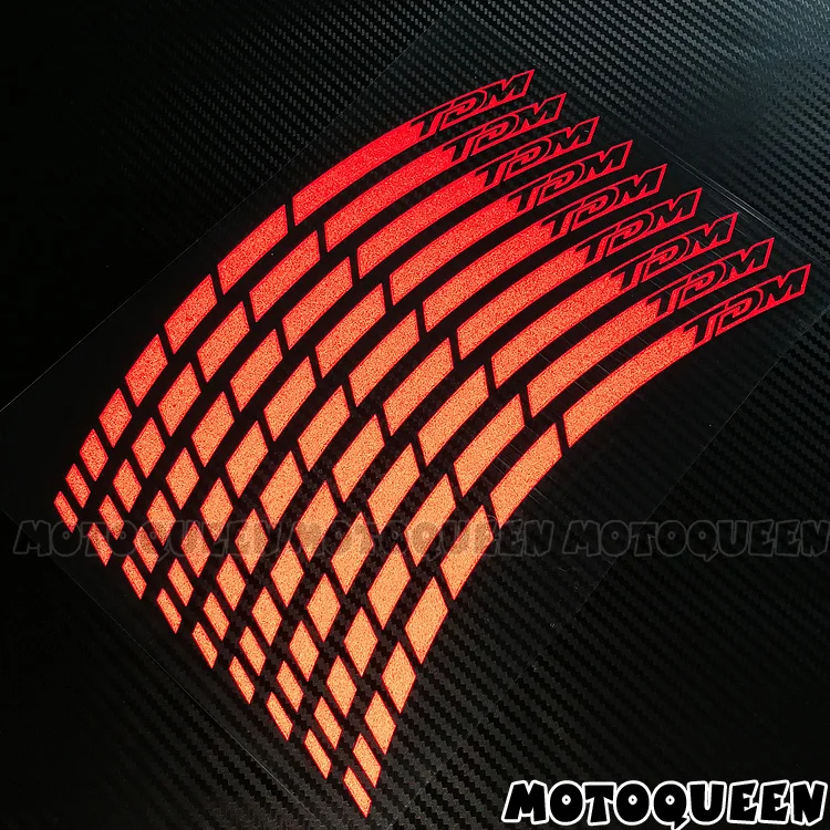 16X Motorcycle Front Rear Wheel Rims Tire Decals Reflective Stripe Stickers Waterproof For TDM 850 900 TDM850 TDM900