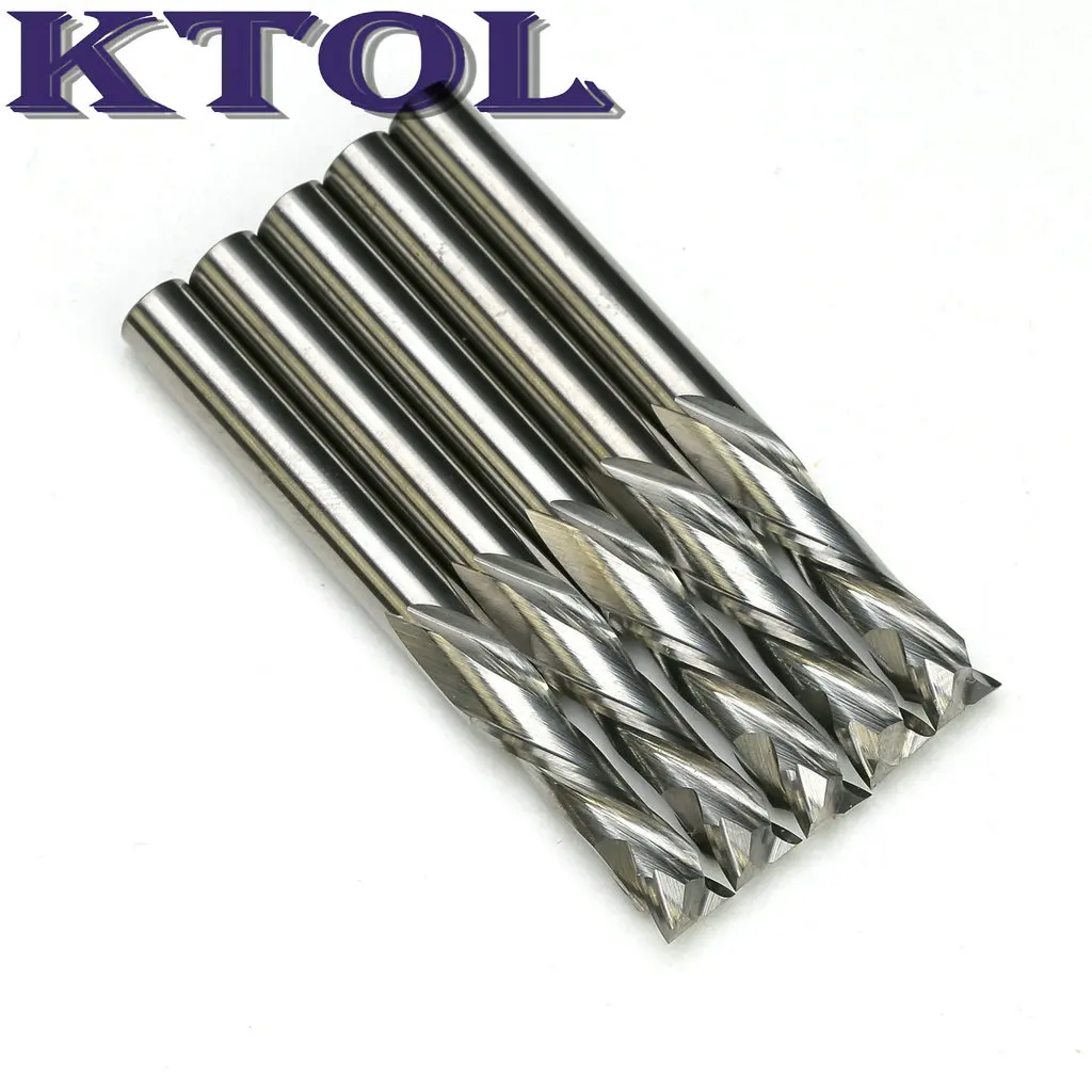 

5x17mm Up& Down Spiral CNC Cutter Bits 2 Flute Strong Carbide Endmill for Wood Working, NEW CNC Router Bit Cutter Milling Tools