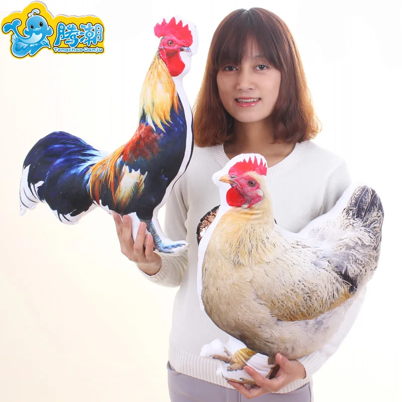 Lifelike Cock Hen Chicken Emulational Farm Animal Soft Stuffed Cushion Pillow Plush Toy Girl Boy Birthday Gift 1pc