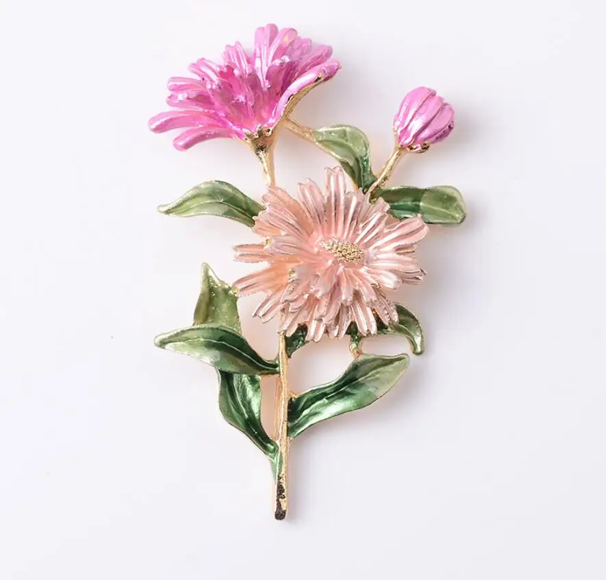 Diy Pink Lily Flower Decoration Crafts 10pcs Flatback Cabochon Scrapbooking Fit Hair Clips Embellishments Chrysanthemum Buttons