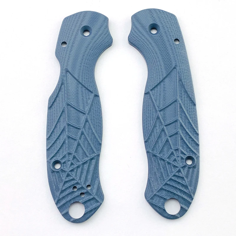 1 par de empuñaduras de cuchillo verde oliva G10 para Para3 C223 cuchillo plegable de araña Material de parche empuñaduras de tela de araña accesorios DIY