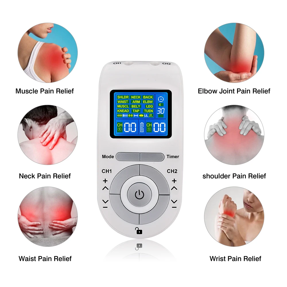 Electric Tens Muscle Stimulator Ems Acupuncture Face Body Massager Digital Therapy Herald Massage Set Body Electrostimulator