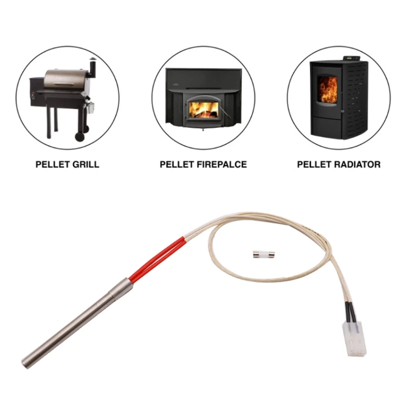 350W 220V Ignition Igniter Hot Rod Wood Pellet Stove 10*140/150/170mm M16*1.5 Thread Fireplace Grill J9K