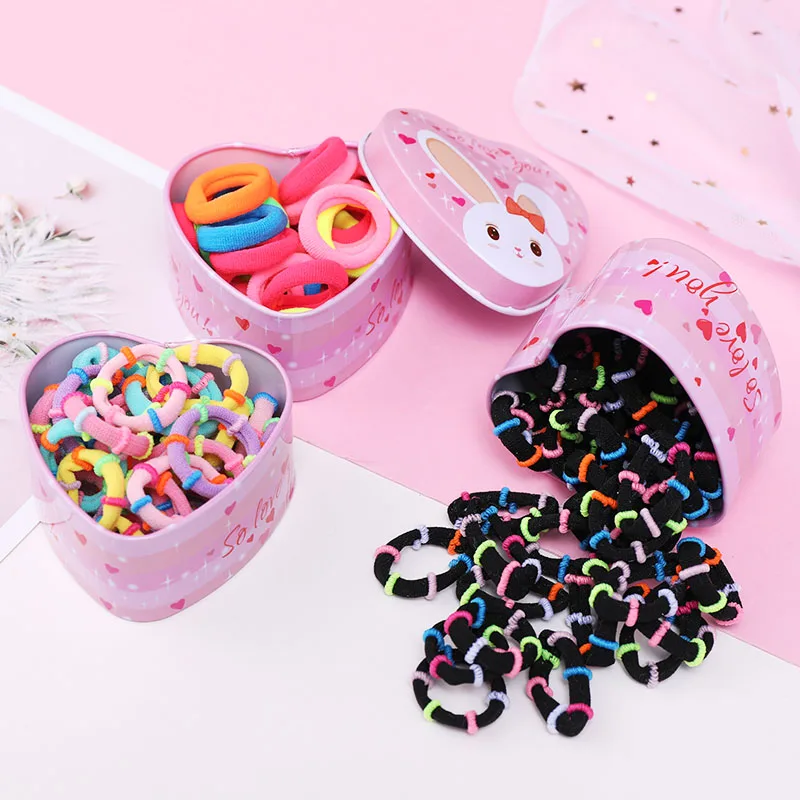 30 teile/satz Bunte Nylon Weiche Gummibänder für Mädchen Pferdeschwanz-halter Kinder Elastische Haar Bands Scrunchie Kinder Haar Zubehör