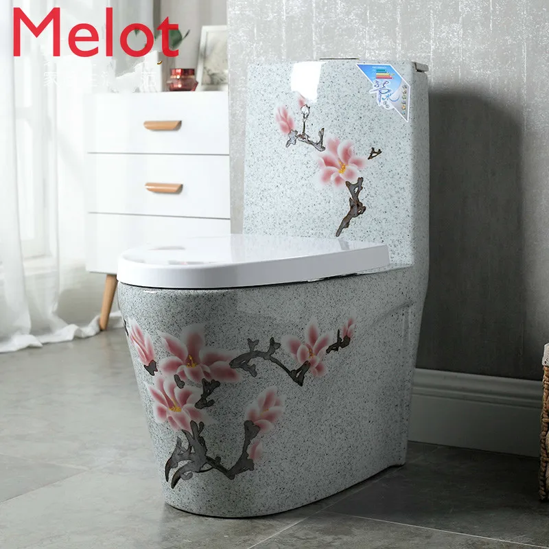 Domestic Toilet Cool Creative Ceramic Toilet Color Toilet Water Saving Pumping Toilet New