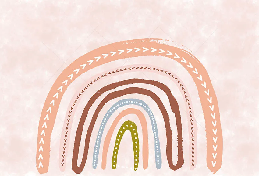 Boho Rainbow dekoracje urodzinowe tło różowa kochanie dziewczyna Baby Shower fotografia imprezowa tło Photo Studio Banner